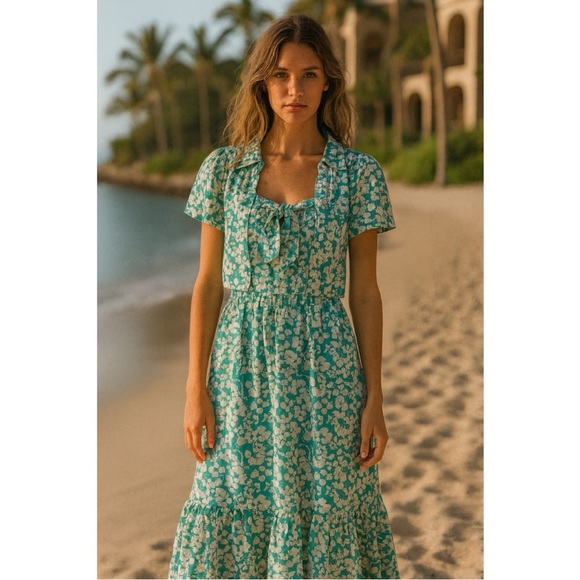 Prophecy Vintage Hawaiian Floral Print Skirt / Top Set, size XXS - Picture 1 of 16